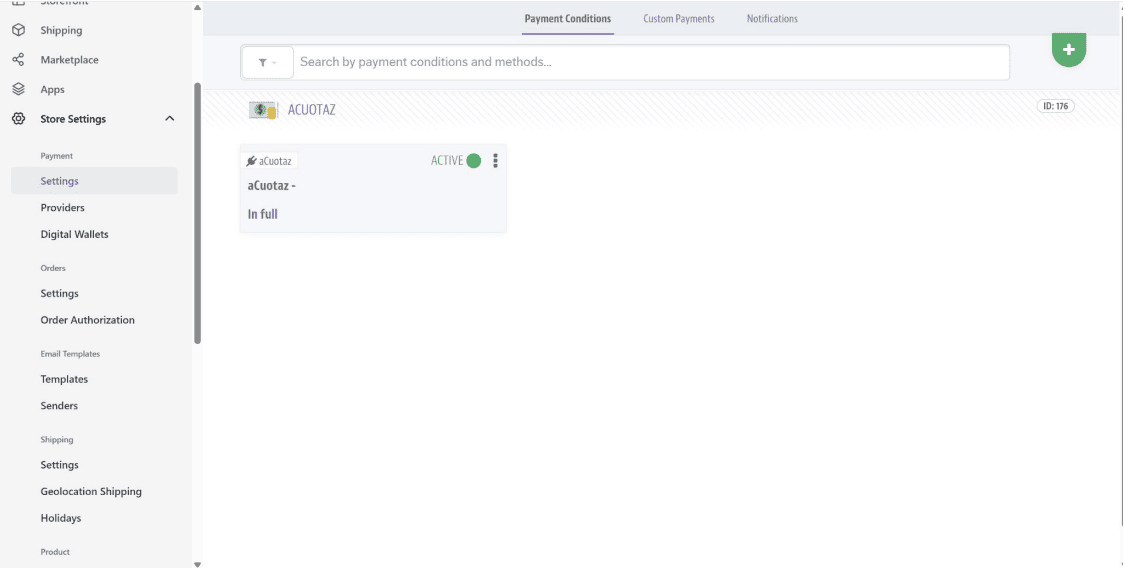 VTEX aCuotaz confirmation