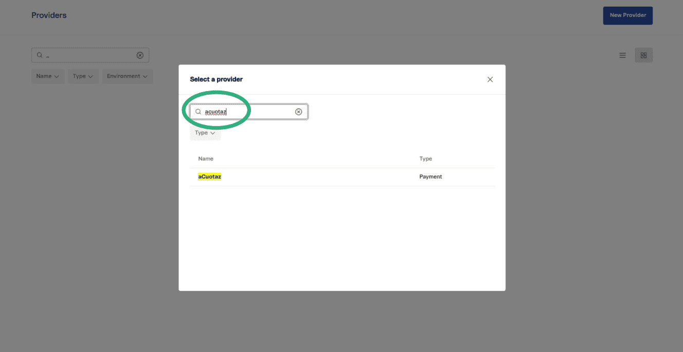 VTEX aCuotaz provider